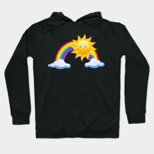 Colorful Rainbow & Sun Hoodie